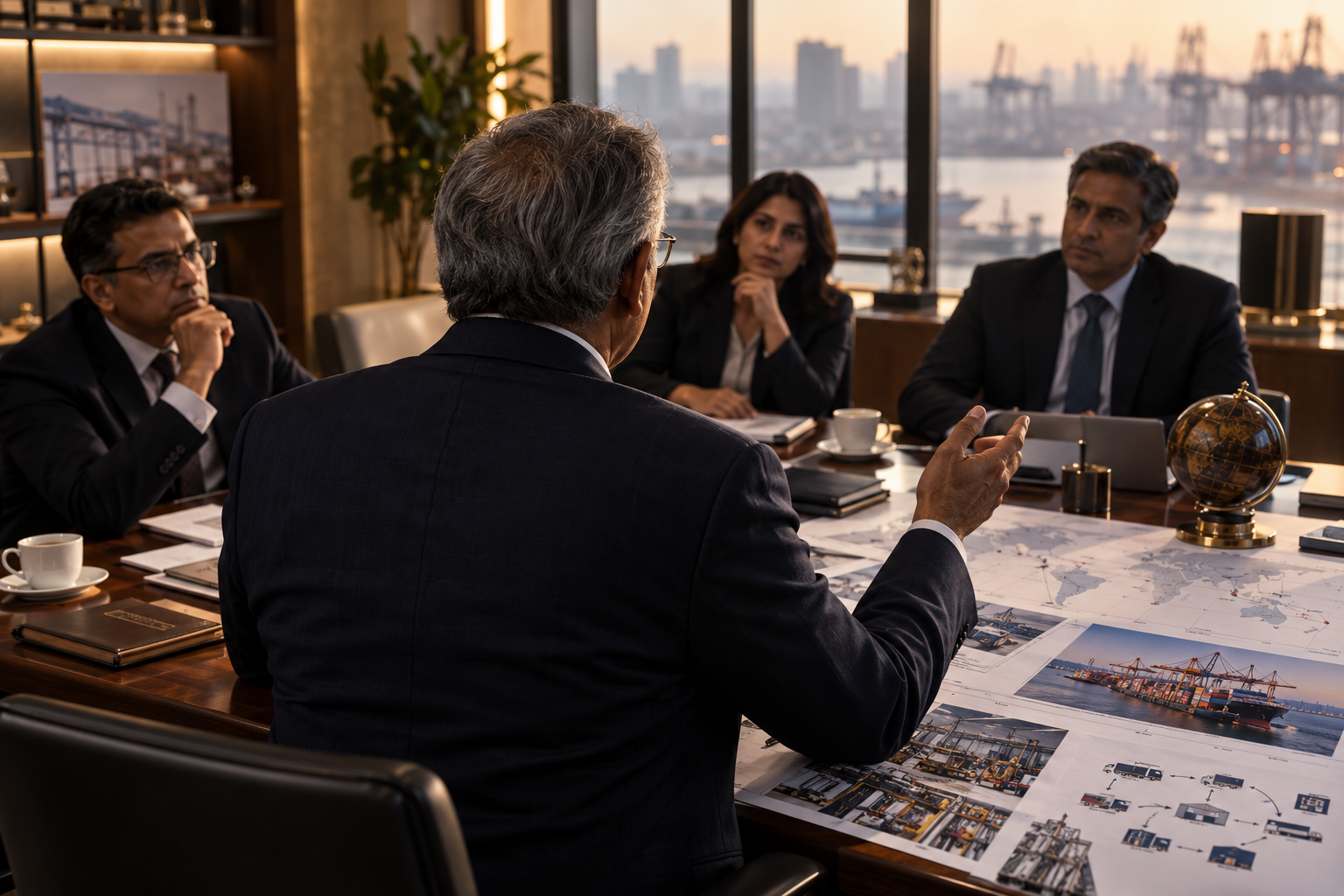 Senior finance advisor in a strategy discussion